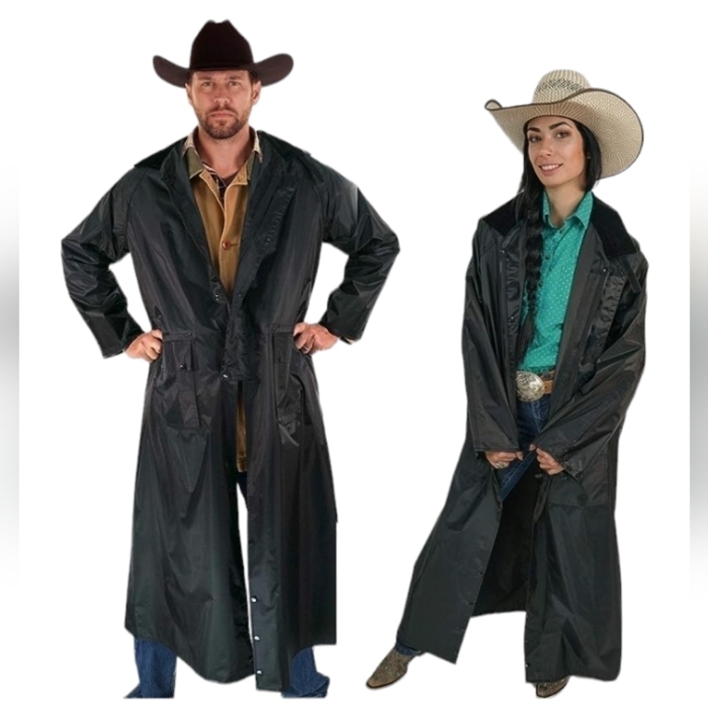 Southwestern Equine American Cowboy Saddle Slicker Rain Coat Duster 2XL Unisex
